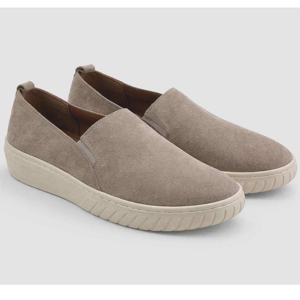 Sofft Potina Grey Suede‎ Platform Slip On Sneakers Comfort Shoes Womens Size 10M